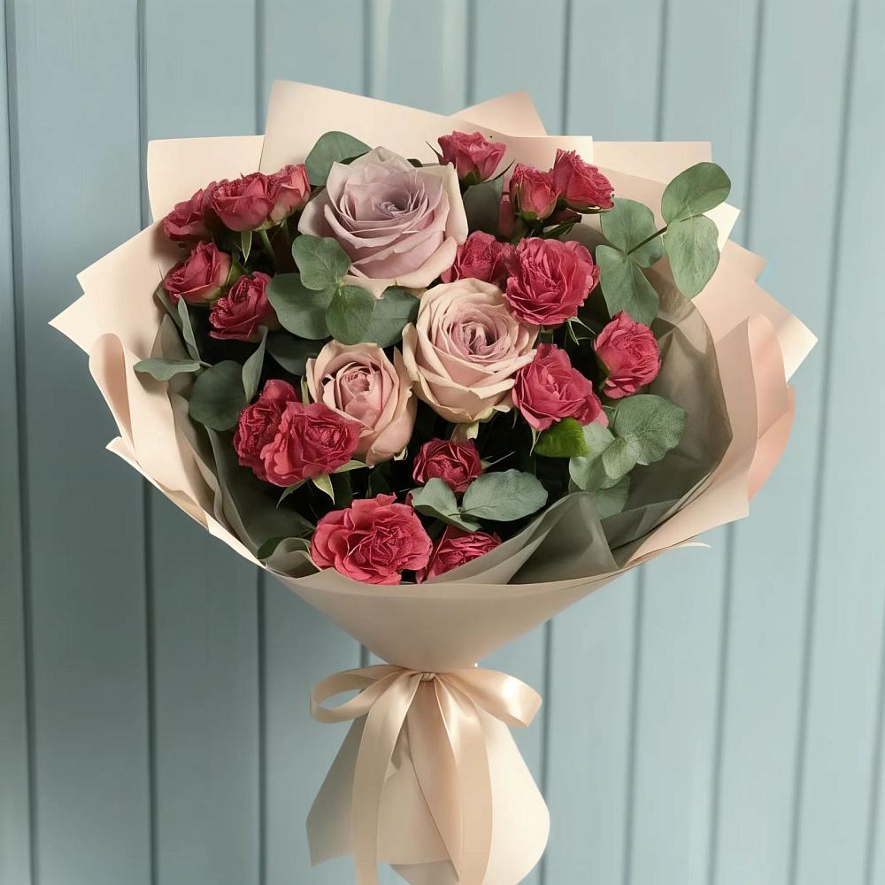 Букет цветов из: Гвоздики и Розы в Одесском