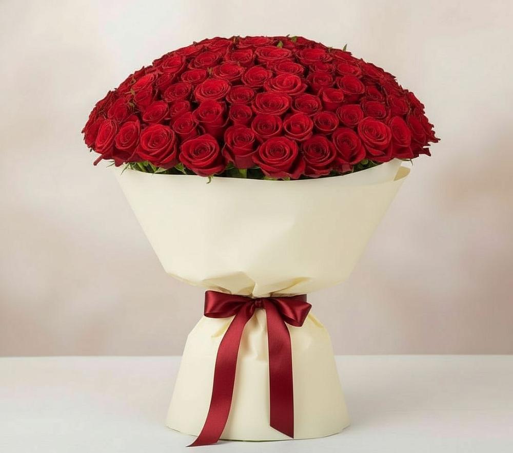 Букет 101 Красная роза Милано в Одесском