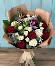 Букет цветов из:  Розы и Альстромерии в Одесском
