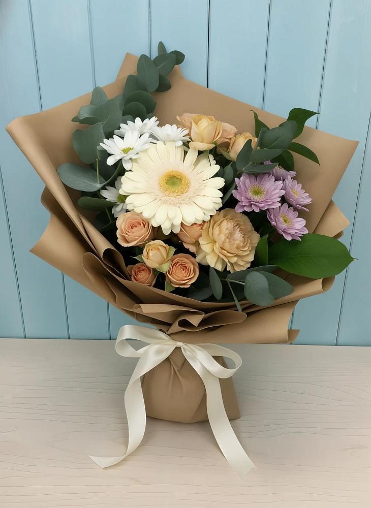 Букет цветов из: Герберы и Хризантемы в Одесском