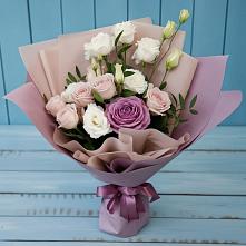 Букет цветов из:  Розы и Лизиантусы в Одесском