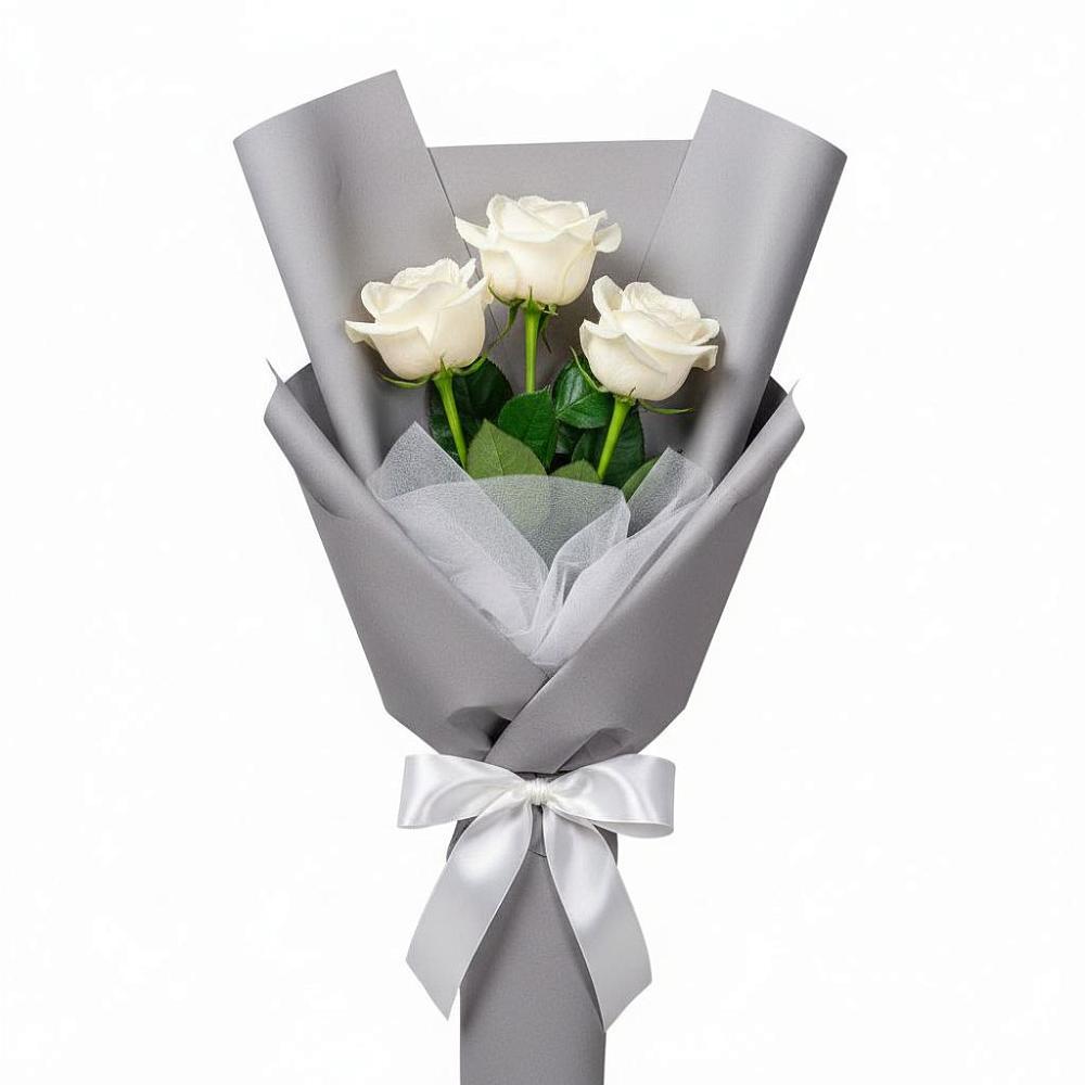Букет 3 белые розы в Одесском