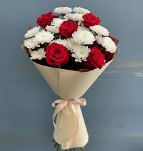 Букет цветов из:  Розы и Хризантемы в Одесском