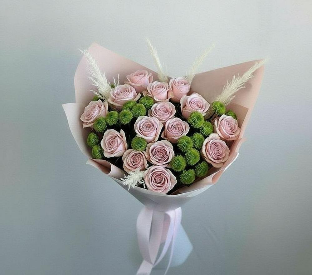 Букет цветов из: Розы и Хризантемы в Одесском