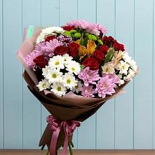 Букет цветов из:  Розы, Хризантемы и Альстромерии в Одесском