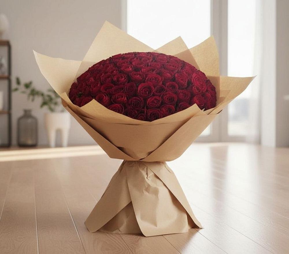 Букет 101 Красная роза в Одесском