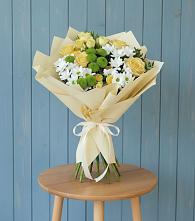 Букет цветов из:  Хризантемы и Розы #REPLACE_PRED# Одесском