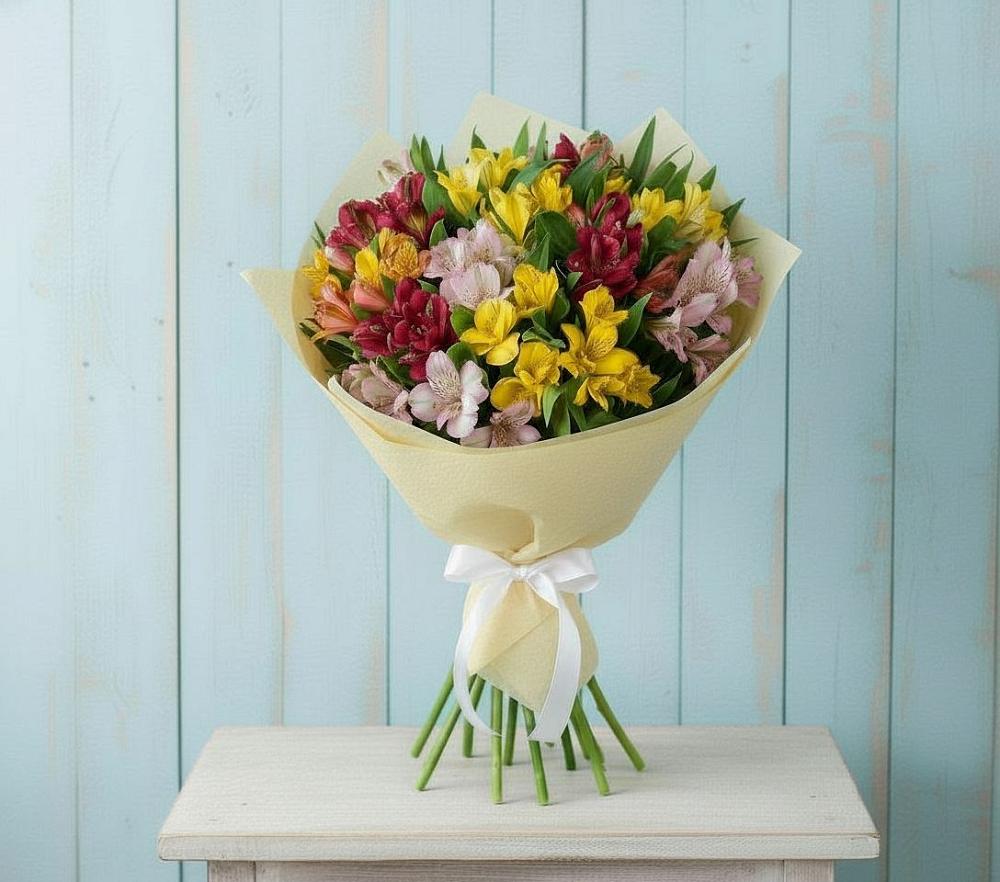 Букет цветов из: Альстромерии в Одесском