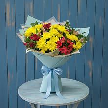 Букет цветов из:  Альстромерии и Хризантемы в Одесском