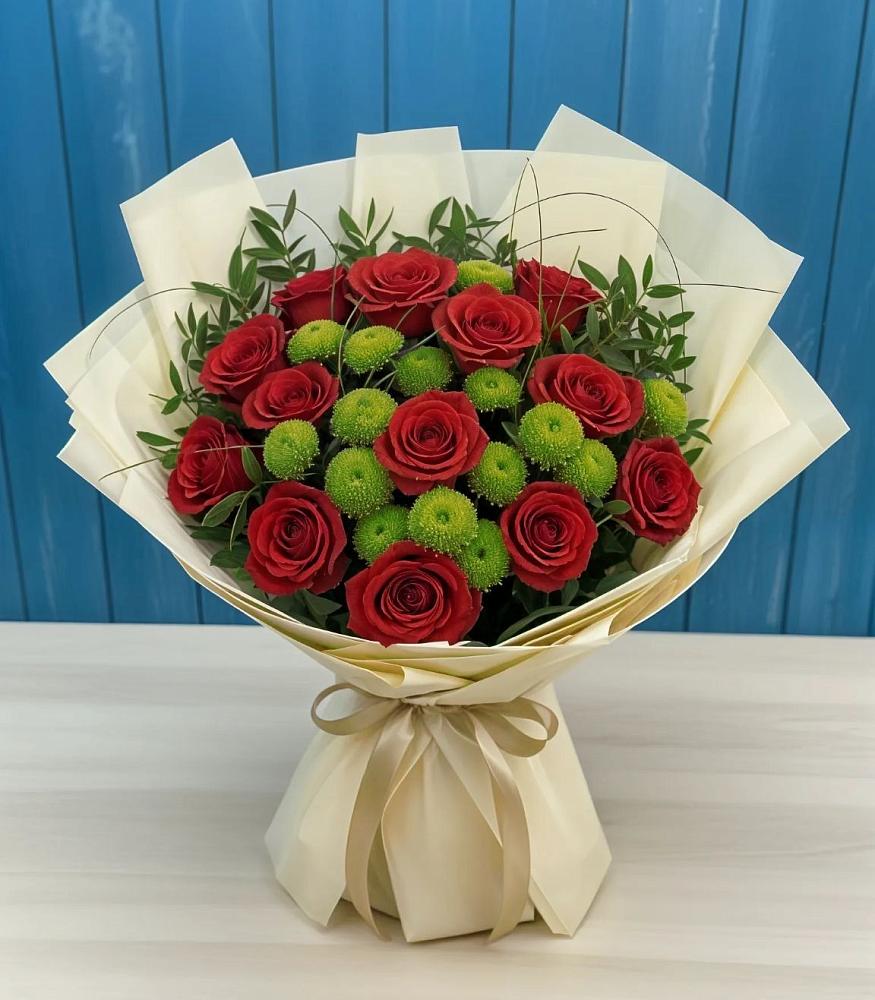 Букет цветов из: Розы и Хризантемы в Одесском